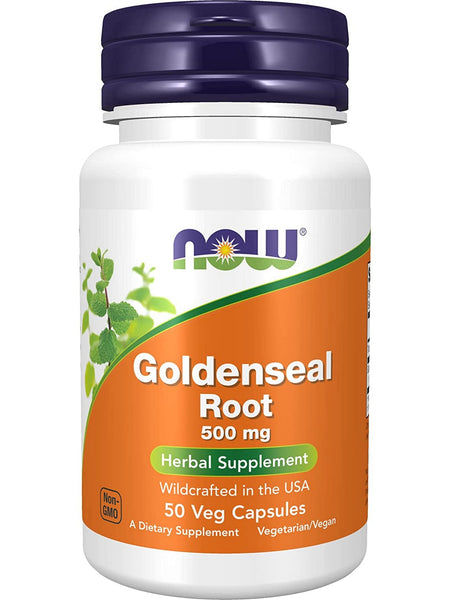 NOW Foods, Goldenseal Root 500 mg, 50 veg capsules