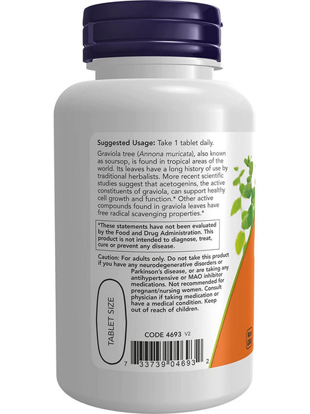 NOW Foods, Graviola 1000 mg, Double Strength, 90 tablets