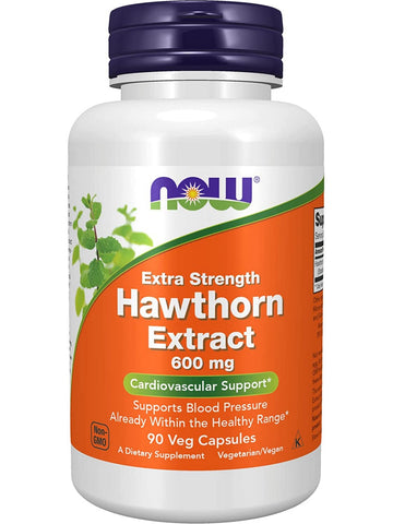 NOW Foods, Hawthorn Extract 600 mg, Extra Strength, 90 veg capsules