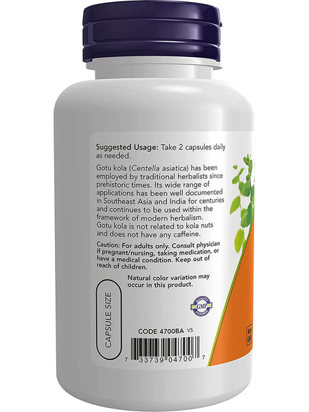 NOW Foods, Gotu Kola 450 mg, 100 veg capsules