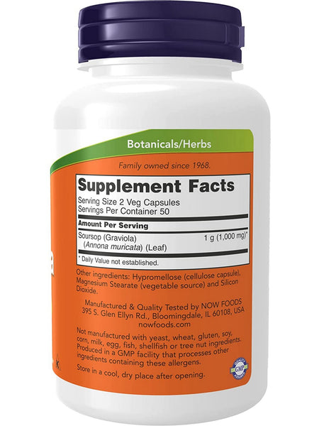 NOW Foods, Graviola 500 mg, 100 veg capsules