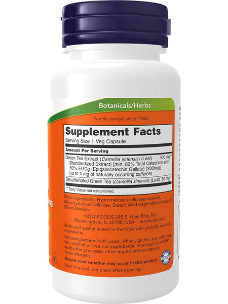 NOW Foods, EGCg Green Tea Extract 400 mg, 90 veg capsules