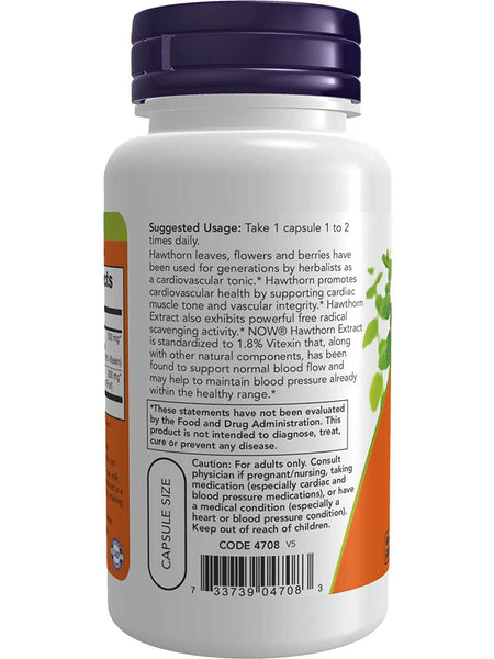 NOW Foods, Hawthorn Extract 300 mg, 90 veg capsules