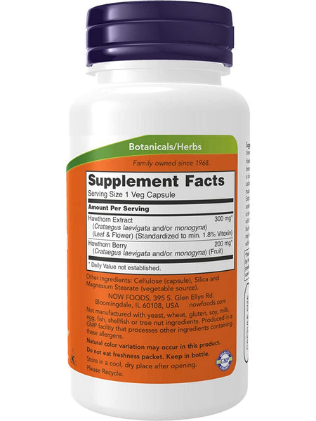 NOW Foods, Hawthorn Extract 300 mg, 90 veg capsules