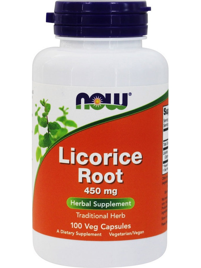 NOW Foods, Licorice Root 450 mg, 100 veg capsules