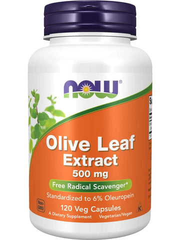 NOW Foods, Olive Leaf Extract 500 mg, 120 veg capsules