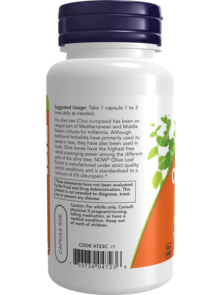 NOW Foods, Olive Leaf Extract 500 mg, 60 veg capsules