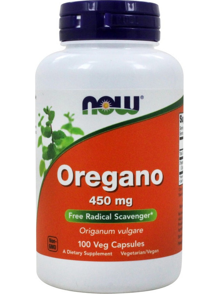 NOW Foods, Oregano 450 mg, 100 veg capsules