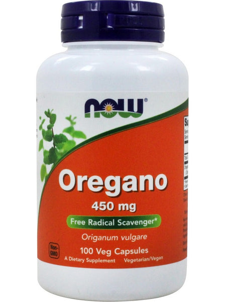NOW Foods, Oregano 450 mg, 100 veg capsules