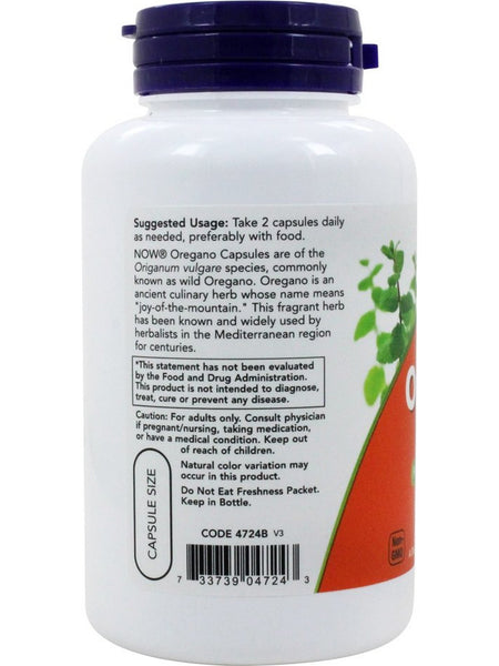 NOW Foods, Oregano 450 mg, 100 veg capsules