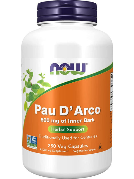NOW Foods, Pau D'Arco 500 mg, 250 veg capsules