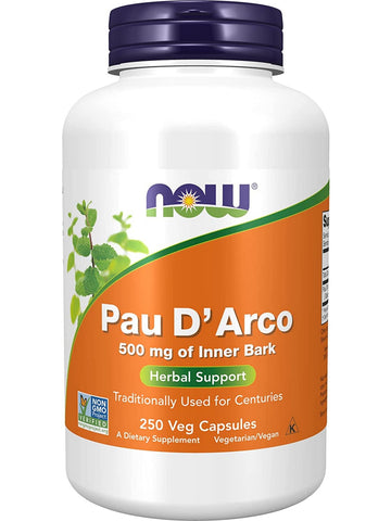 NOW Foods, Pau D'Arco 500 mg, 250 veg capsules