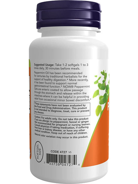 NOW Foods, Peppermint Gels, 90 softgels