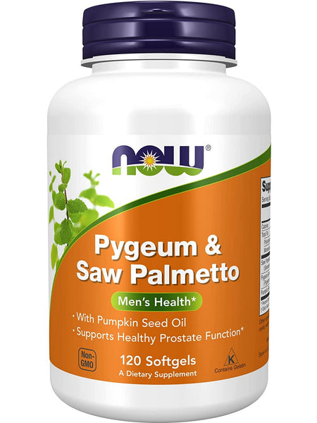 NOW Foods, Pygeum & Saw Palmetto, 120 softgels
