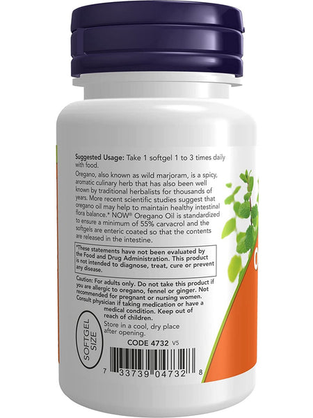 NOW Foods, Oregano Oil, 90 softgels
