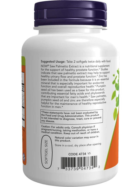 NOW Foods, Saw Palmetto Extract, 90 softgels