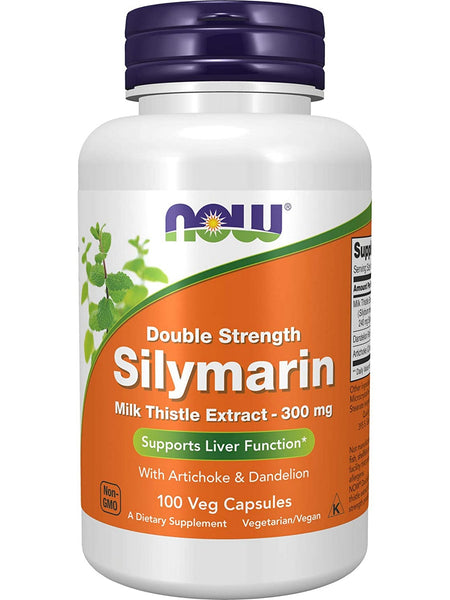 NOW Foods, Silymarin Milk Thistle Extract 300 mg, Double Strength, 100 veg capsules