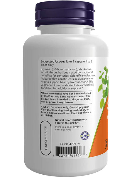 NOW Foods, Silymarin Milk Thistle Extract 300 mg, Double Strength, 100 veg capsules