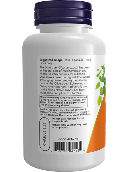 NOW Foods, Olive Leaf Extract, 100 veg capsules