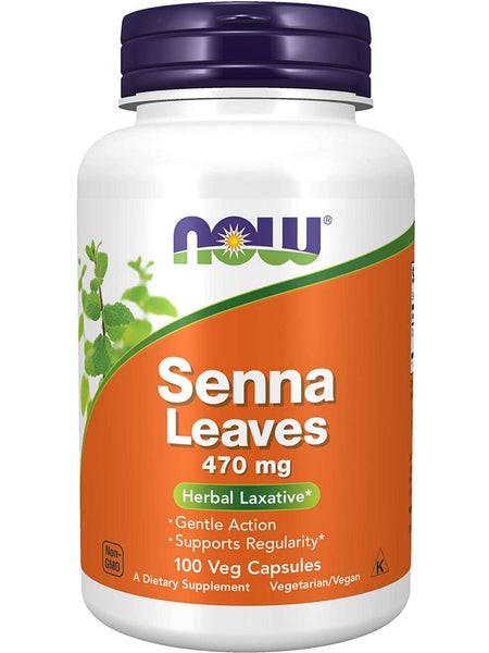 NOW Foods, Senna Leaves 470 mg, 100 veg capsules