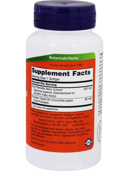NOW Foods, Saw Palmetto Extract 320 mg, 90 veggie softgels