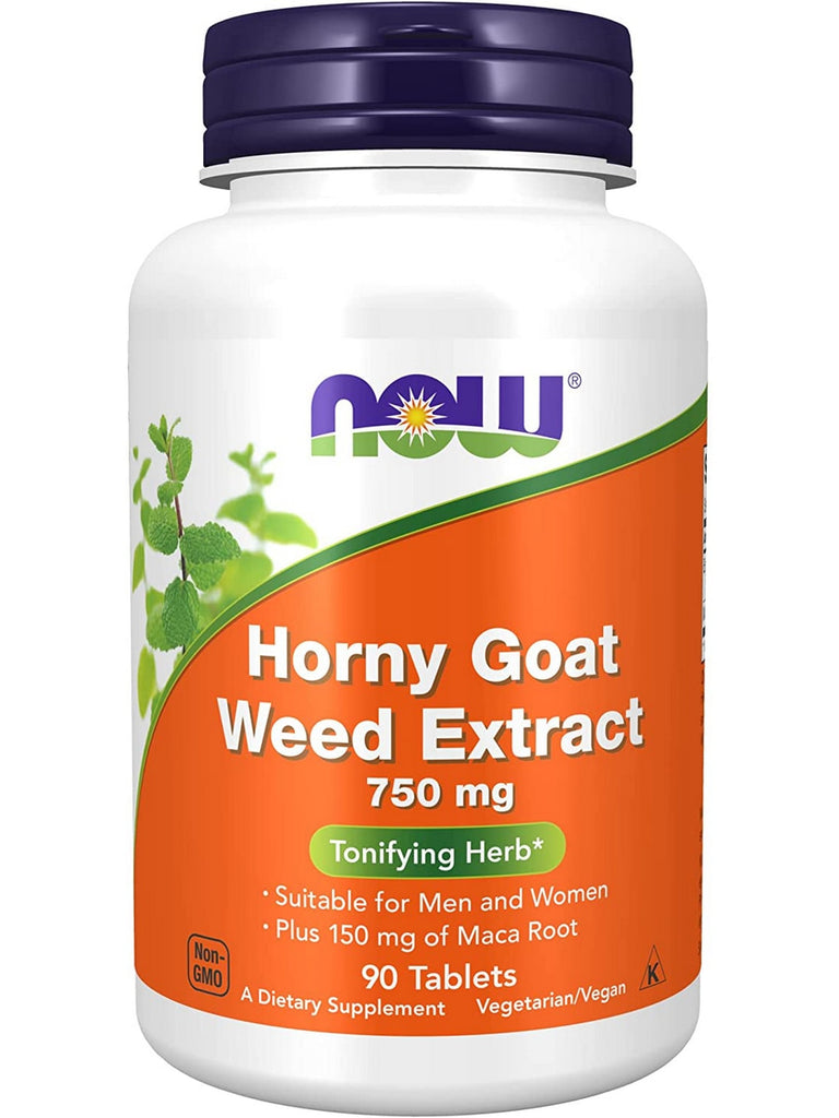 NOW Foods, Horny Goat Weed Extract 750 mg, 90 tablets