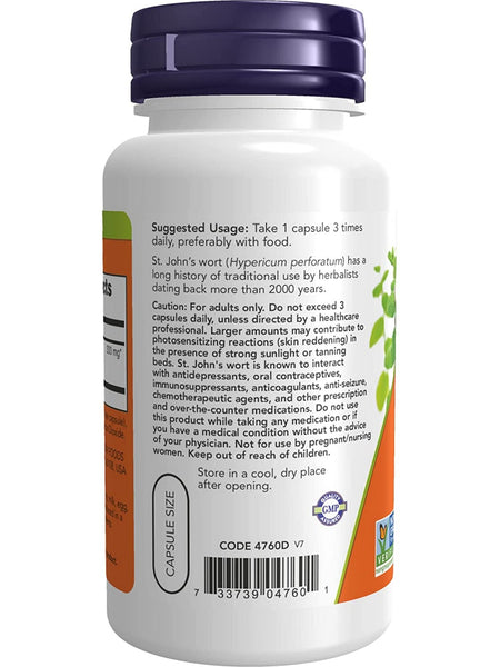 NOW Foods, St. John's Wort 300 mg, 100 veg capsules