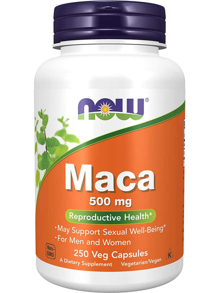 NOW Foods, Maca 500 mg, 250 veg capsules