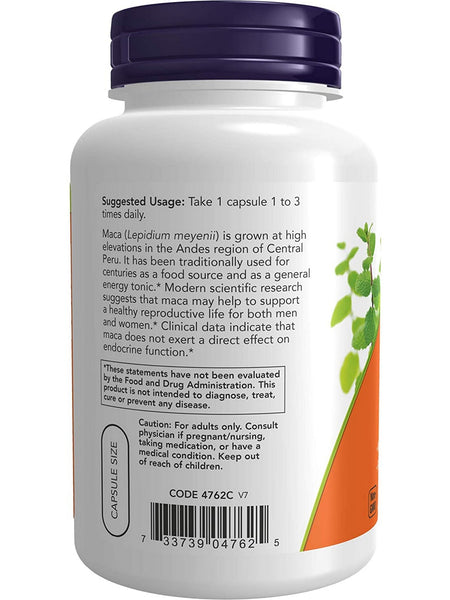 NOW Foods, Maca 500 mg, 250 veg capsules