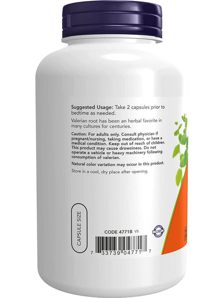NOW Foods, Valerian Root 500 mg, 250 veg capsules