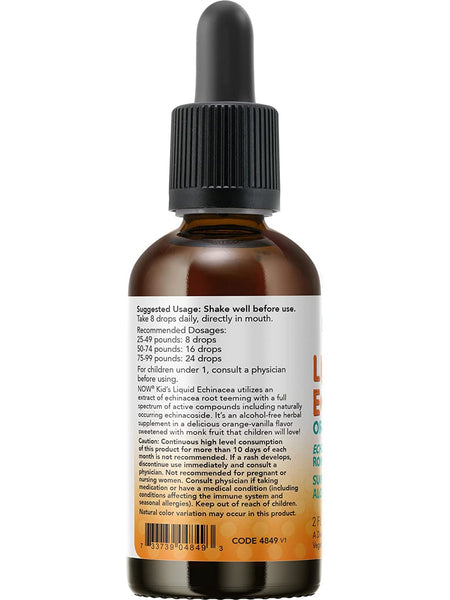 NOW Foods, Liquid Echinacea, Orange U Delicious Flavor, 2 fl oz