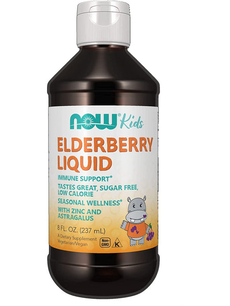 NOW Foods, Elderberry Liquid for Kids, 8 fl oz