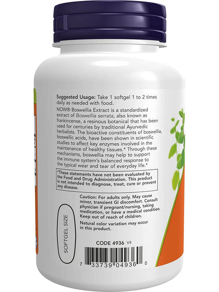 NOW Foods, Boswellia Extract 500 mg, 90 softgels