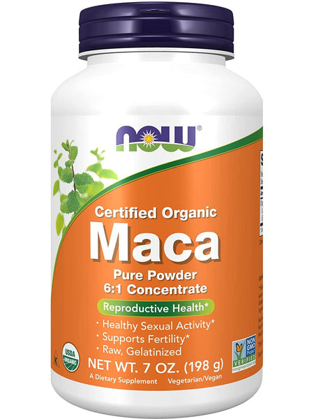 NOW Foods, Maca Pure Powder, Organic, 7 oz