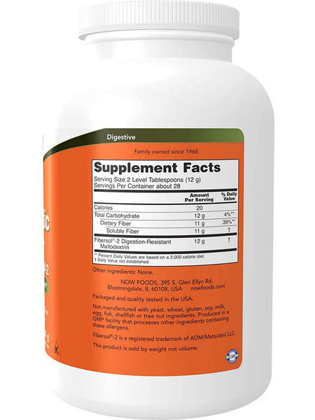 NOW Foods, Prebiotic Fiber with Fibersol®-2, 12 oz