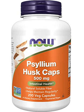 NOW Foods, Psyllium Husk Caps 500 mg, 200 veg capsules
