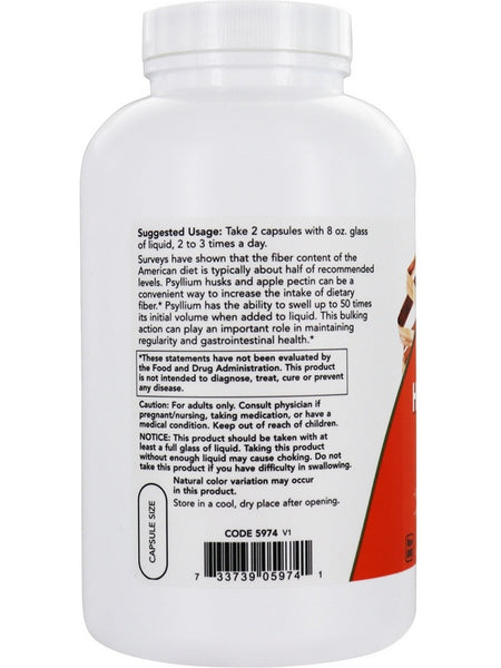 NOW Foods, Psyllium Husk Caps 700 mg, 360 veg capsules
