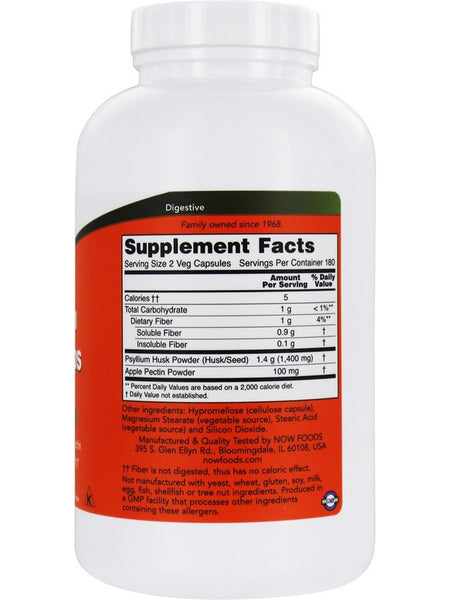 NOW Foods, Psyllium Husk Caps 700 mg, 360 veg capsules