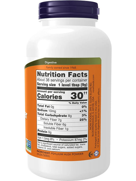 NOW Foods, Psyllium Husk Powder, 12 oz