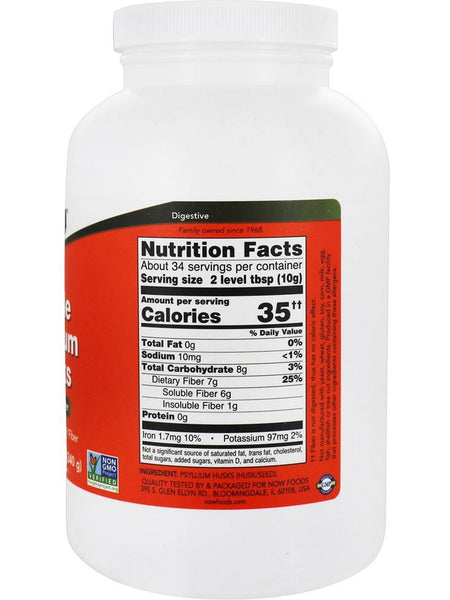 NOW Foods, Whole Psyllium Husks, 12 oz