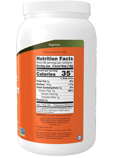 NOW Foods, Whole Psyllium Husks, 24 oz