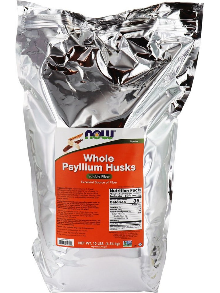 NOW Foods, Whole Psyllium Husks, 10 lbs