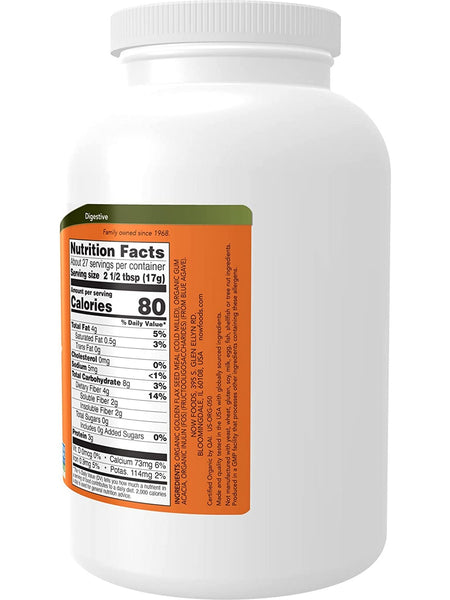 NOW Foods, Fiber-3, Organic, 16 oz