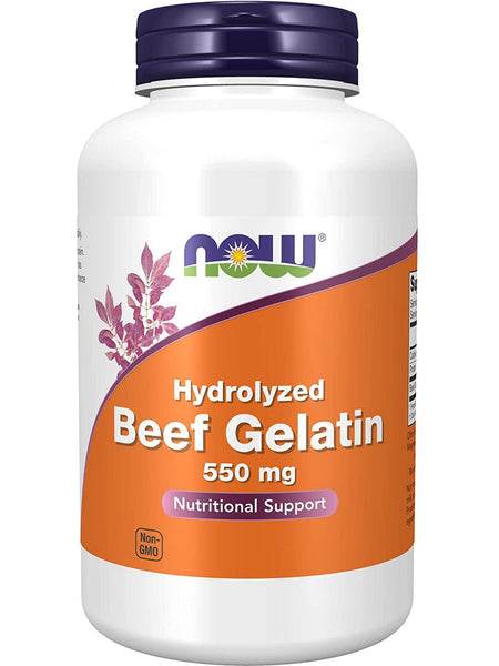 NOW Foods, Beef Gelatin 550 mg, 200 capsules