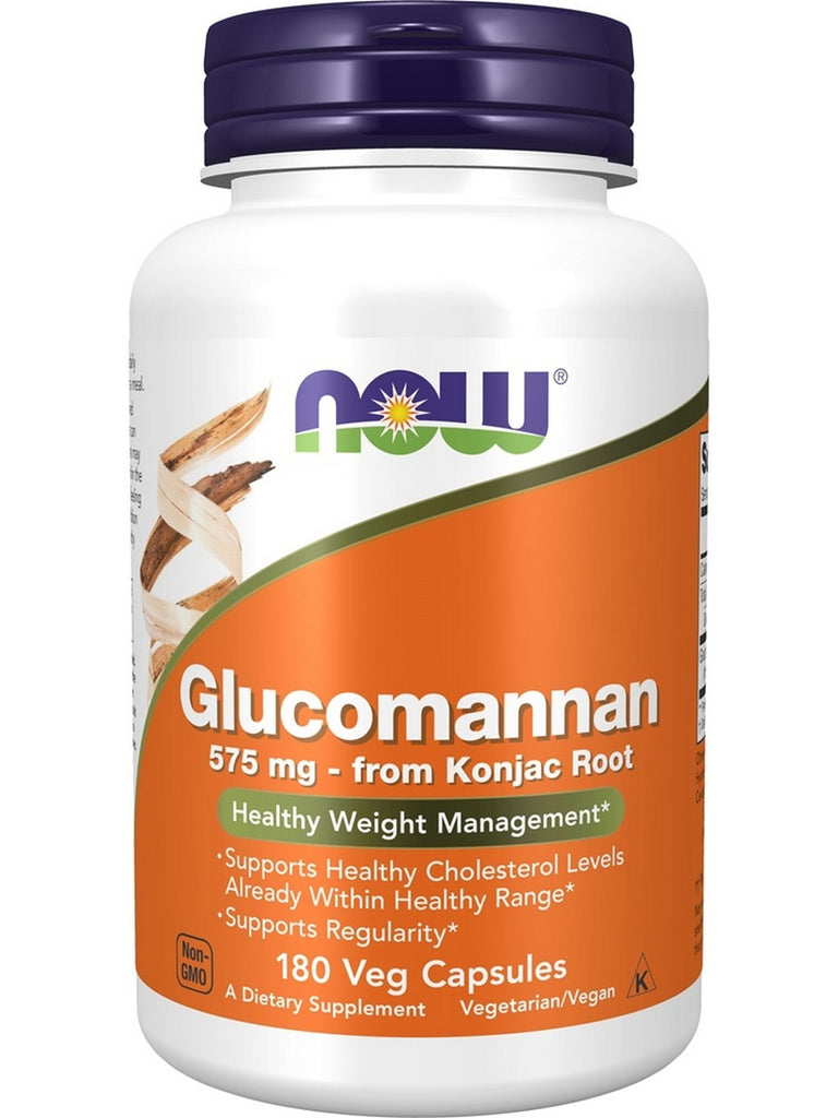 NOW Foods, Glucomannan 575Mg, 180 veg capsules