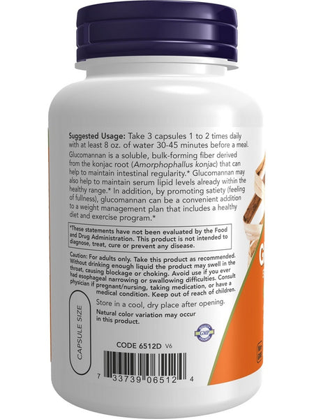 NOW Foods, Glucomannan 575Mg, 180 veg capsules