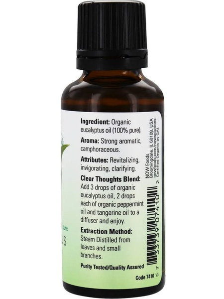 NOW Foods, Eucalyptus Globulus Oil, Organic, 1 fl oz