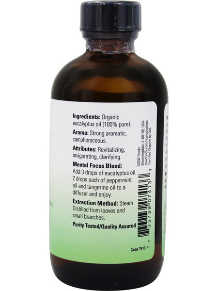 NOW Foods, Eucalyptus Globulus Oil, Organic, 4 fl oz