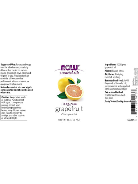NOW Foods, Grapefruit Oil, 4 fl oz