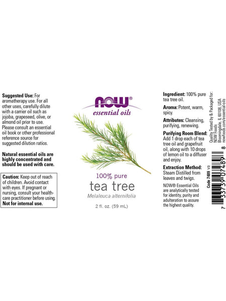 NOW Foods, Tea Tree Oil, 100% Pure, 2 fl oz